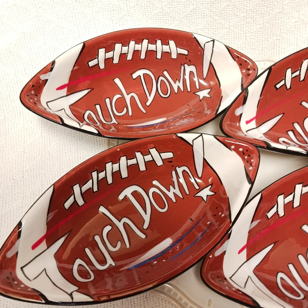 Ceramic Football Touchdown Dishes